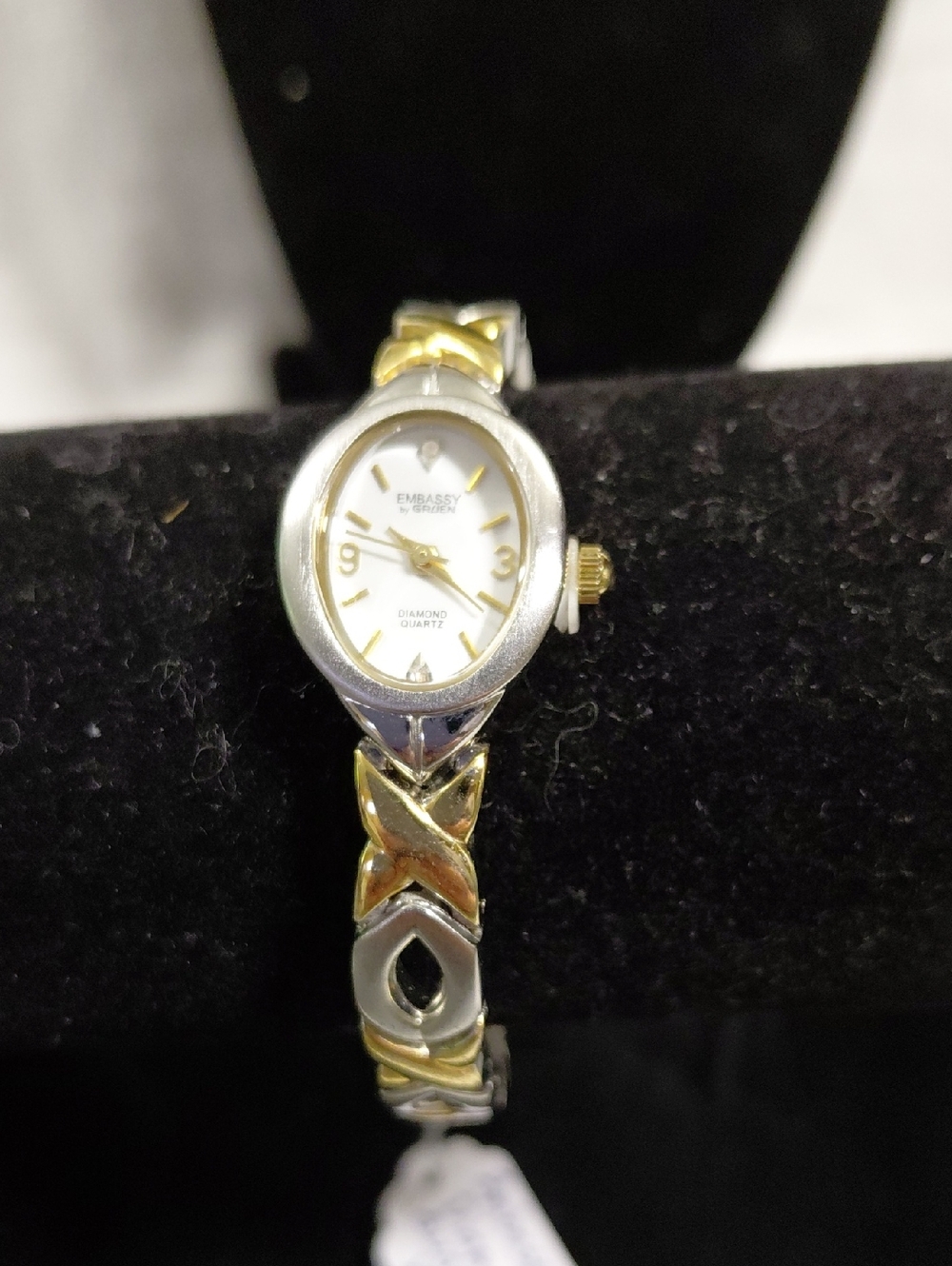 Embassy Two-Tone Women's Diamond Accent Bracelet Watch - Gold & Silver